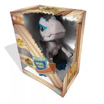 Boneco Baby Dino Cinza e Azul com Mecanismo Pupee 1480