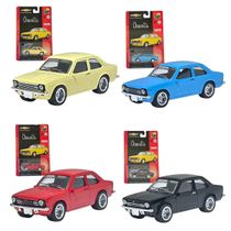 Kit 4 Carrinhos Em Metal Chevrolet Chevette 1975 1:64 Original Licenciado GM, CKS, Pneus De Borracha