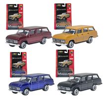Kit 4 Carrinhos Em Metal Chevrolet Veraneio 1968 1:64 Original Licenciado GM, CKS, Pneus De Borracha