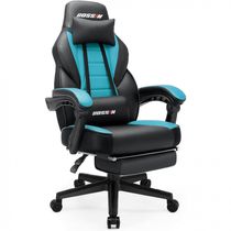 LEMBERI Cadeira Gamer Ergonômica Reclinável e Giratória com Apoio Lombar e Cabeça, Preta e Vermelha