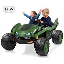 Carro Elétrico Infantil ANPABO Verde 24V 2 Lugares 4 Motores 200W Off-Road UTV Pneus EVA Suspensão Controle Bluetooth 5.1km/h