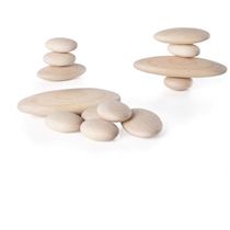 Blocos de Madeira Guidecraft Wood Stackers River Stones Naturais Orgânicos 20 Peças G6771
