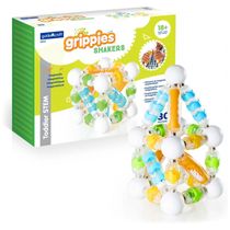 Blocos de construção magnéticos Guidecraft Grippies Shakers com 30 peças e efeito sensorial para exploração STEM na primeira infância