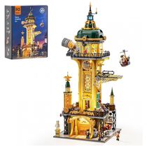 FUNWHOLE Torre Observatório Steampunk com Iluminação e 2744 Peças - Conjunto Exclusivo para Adultos