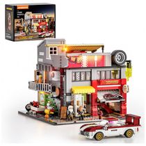 Lumibricks Street MOD Garage - Kit de Construção Modular com 1935 Peças e Iluminação LED para Amantes de Carros e Arquitetura