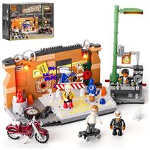 FUNWHOLE Kit de Blocos de Montar Batalha de Dança Underground com LED, 429 Peças - Ilumine Sua Cultura Street