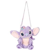 Bolsa Transversal Luxcel Angel Stitch de Pelúcia Roxo
