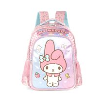 Mochila de Costas Média Infantil Acetinada My Melody