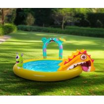 Piscina Infantil Inflável Playground 170lt Monstros S.A. Amarelo