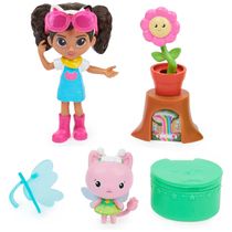 Gabbys Dollhouse Jardim Mágico da Gabby com 4 Acessórios para Crianças a partir de 3 anos