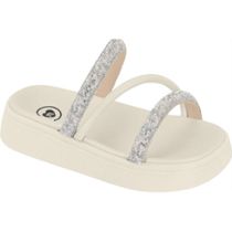 Sandália Infantil Molekinha Brilho Branco