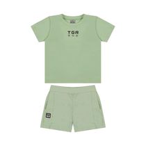 Conjunto Curto Tigor T Tigre Camiseta e Bermuda TGR Verde