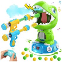EagleStone Dinossauro de Tiro Controlado por Controle Remoto com Luzes, Sons e Placar Automático - Brinquedo Interativo para Crianças