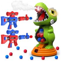 BAODLON Jogo de Tiro Dinossauro com Alvo Eletrônico Móvel, 2 Pistolas de Brinquedo, 24 Bolinhas de Espuma - Presente Ideal para Crianças