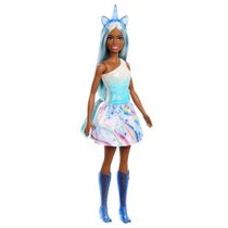 Barbie Fantasia Saia Unicórnio de Sonho Azul HRR14 - Mattel