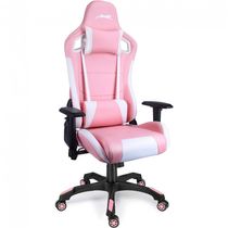 Leopard Cadeira de Escritório Gamer Giratória e Reclinável com Apoio Lombar e Cabeça, Rosa