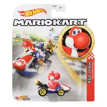 Carrinho Hot Wheels Mario Kart Red Yoshi Standard Kart GPD90