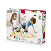 BLOCOS COLORIDOS - EFEITO DOMINO 70 PEÇAS