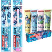 ESCOVA DE DENTE TIMER LIGHT + GEL DENTAL STITCH -DENTALCLEAN