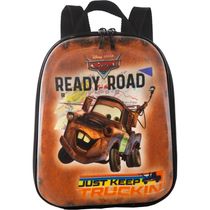 Mochila Pequena Maxtoy Cars Tow Mater Marrom