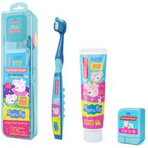 KIT PEPPA PIG ESCOVA + FIO DENTAL + GEL DENTAL - DENTALCLEAN