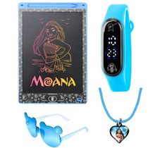 Lousa Magina Tablet Moana Led + Oculos Sol Azul Moana Menina Qualidade Premium Prova Dagua Criança