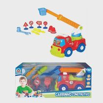 Carrinho Construtivo Bombeiro - Braskit