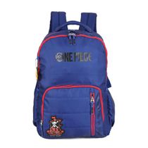 Mochila de Costas Média Juvenil One Piece Náilon com Chaveiro