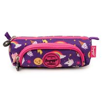 Estojo Escolar Feminino Carinhas Roxo