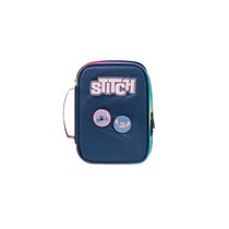Estojo Box Feminino Grande Stitch Azul