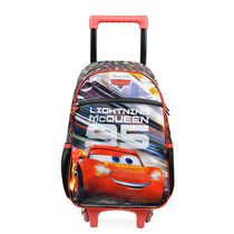 Mochila de Rodinha Infantil Masculina Carros Vermelha