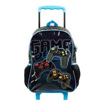Mochila de Rodinhas Masculina Video Game Preta