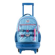 Mochila de Rodinhas Feminina Stitch Star Azul