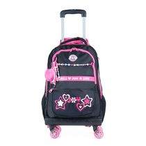 Mochila de Rodinha Juvenil Feminina BG Joy Preta