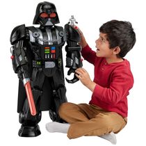 Robô Darth Vader com Luzes e Sons, Inclui Stormtrooper de Metal como Chave para Crianças de 3 Anos ou Mais, Fisher-Price