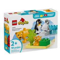 Famílias De Animais Selvagens Pinguins E Leões - Lego 1044
