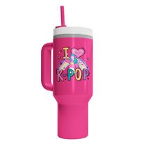 Copo Térmico Rosa K-Pop Cute