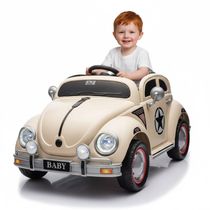 CARRO ELETRICO COM CONTROLE FUSCA 12V BEGE - SHINY TOYS