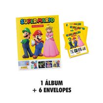 Super Mario 2026 - Álbum Capa Cartão + 6 Envelopes
