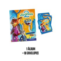 Zootopia 2- Álbum Capa Cartão + 18 Envelopes