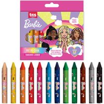 GIZ DE CERA JUMBO BARBIE - 12 CORES - TRIS