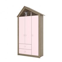 ROUPEIRO CASINHA 3 PORTAS ROSA CHA - HENN