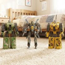 Brinquedo Robô Guerreiro Militar Transforma Carro Kit 3pçs