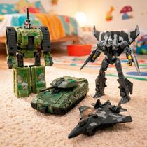 Brinquedo Boneco Transforma Em Veiculo Militar Robô Kit 2pçs