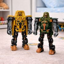 Brinquedo Robô Soldado Transforma Carro Acessórios Kit 2pçs