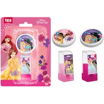 KIT APONTADOR COM DEPÓSITO + BORRACHA PRINCESAS DISNEY -TRIS
