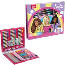 MALETA ARTÍSTICA PINTURA DESENHO BARBIE  - 150 PCS - TRIS