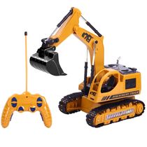 Caminhão Máquina Escavadeira Controle 7 Funções Movimenta a Pá Recarregável com Luzes