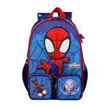 Mochila Escolar Masculina Infantil Spidey Baby 3D Azul