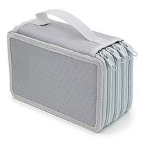 Estojo Escolar Box Juvenil Martelasse Organizador Grande Jumbo Box 2 Compartimentos Cor:cinza/4 Zípe